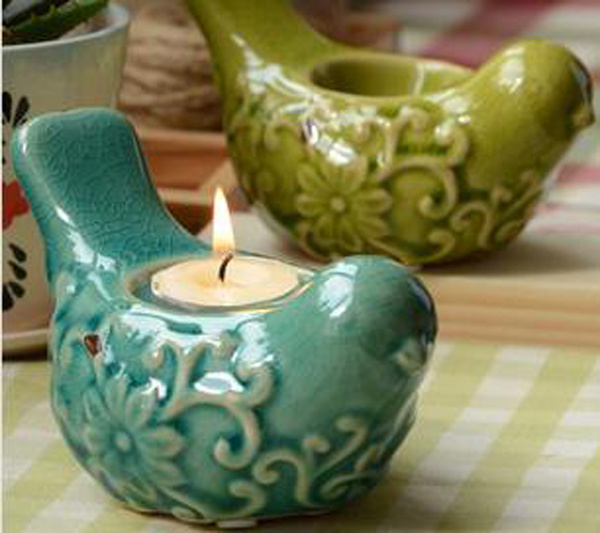 Chinese Antique Furniture Pot with Candle