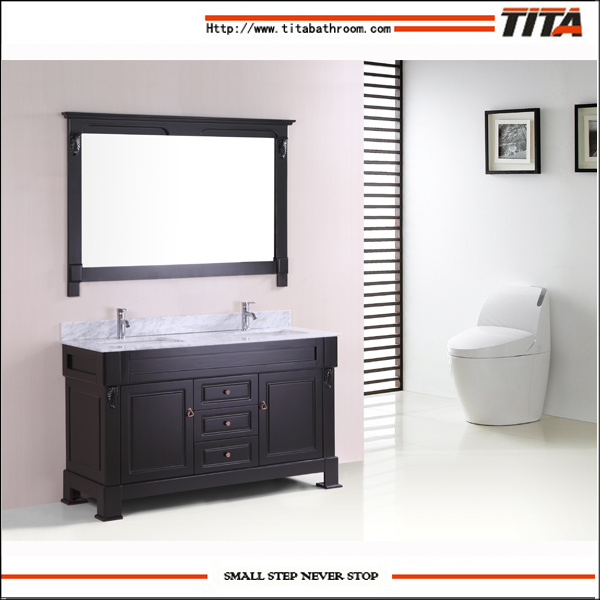 Solid Wood Bathroom Vanity Furniture Bathroom Double Sink Vanity