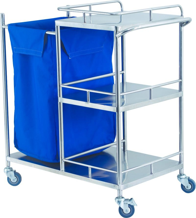 Stainless Steel Hospital Medical Trolley Cart with ISO Approved (SLV-C4025)