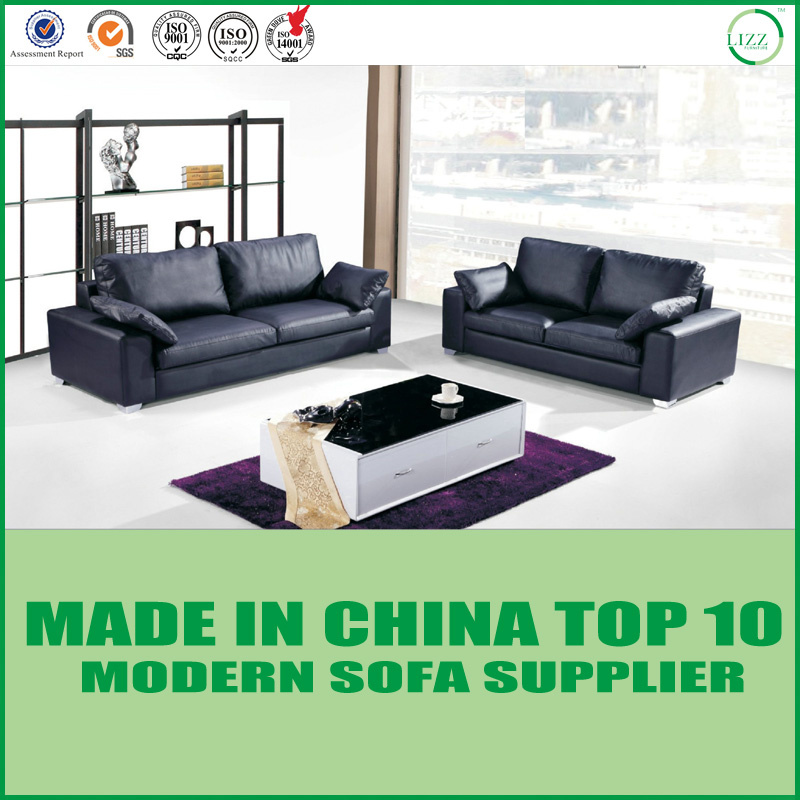 Modern Nordic Style Soft Cow Leather Upholstered Sofa