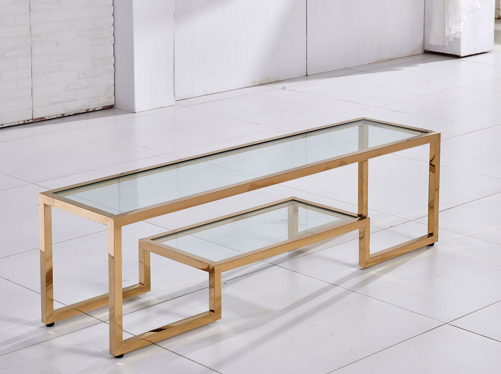 High Quality European Style Classical Stainless Steel TV Stand