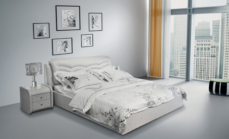 Bedroom Furniture Leather Soft Bed (SBT-5874)