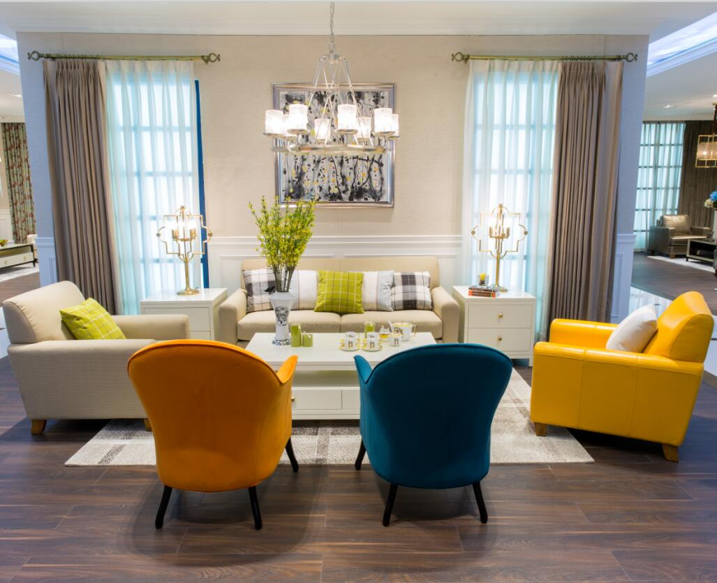 Soft Living Room Beige Fabric Sofa/Chair