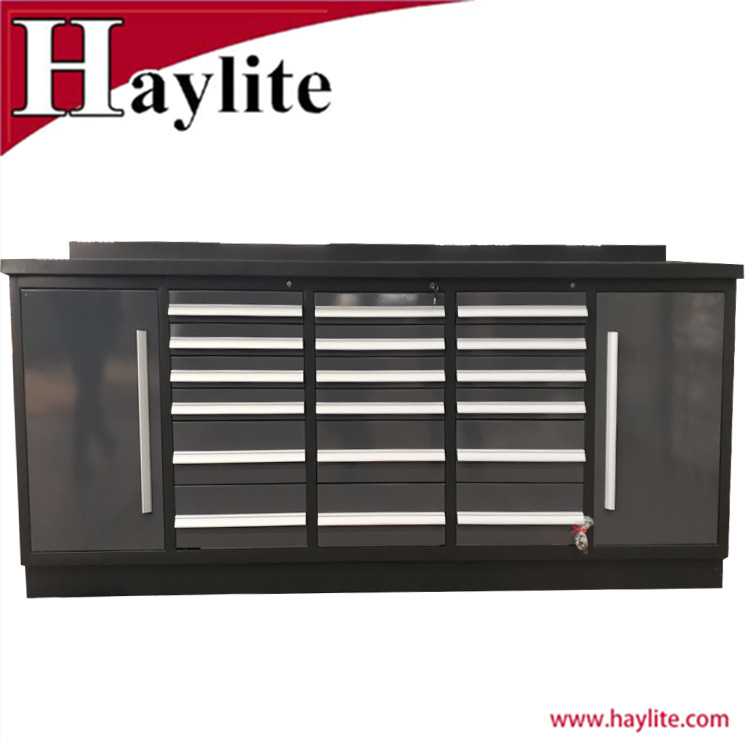 Powder Coated Metal Workshop Garage Workbench Drawer Tool Cabinet