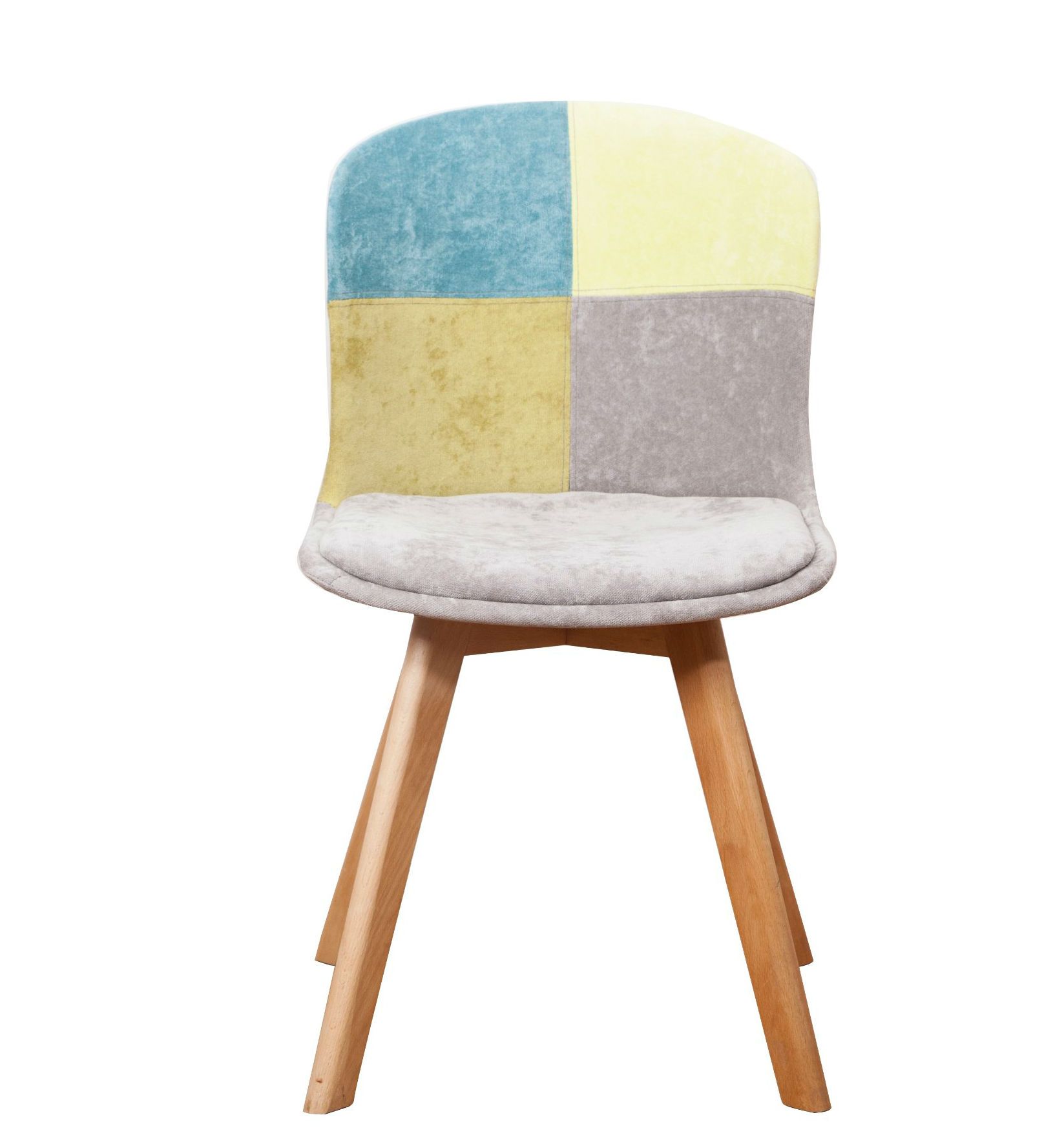 New Fabric Restaurant Dining Chair with Beech Wood Leg