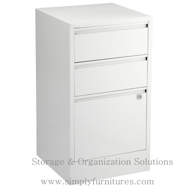 3 Drawer Metal Filing Cabinet with Lock
