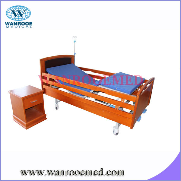 Bam2091 Two Crank Wood Nursing Home Bed