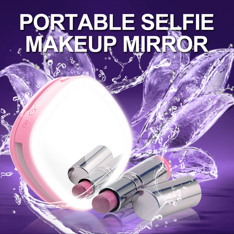 2018 Multifunctional Rechargeble LED Selfie Light with Makeup Mirror