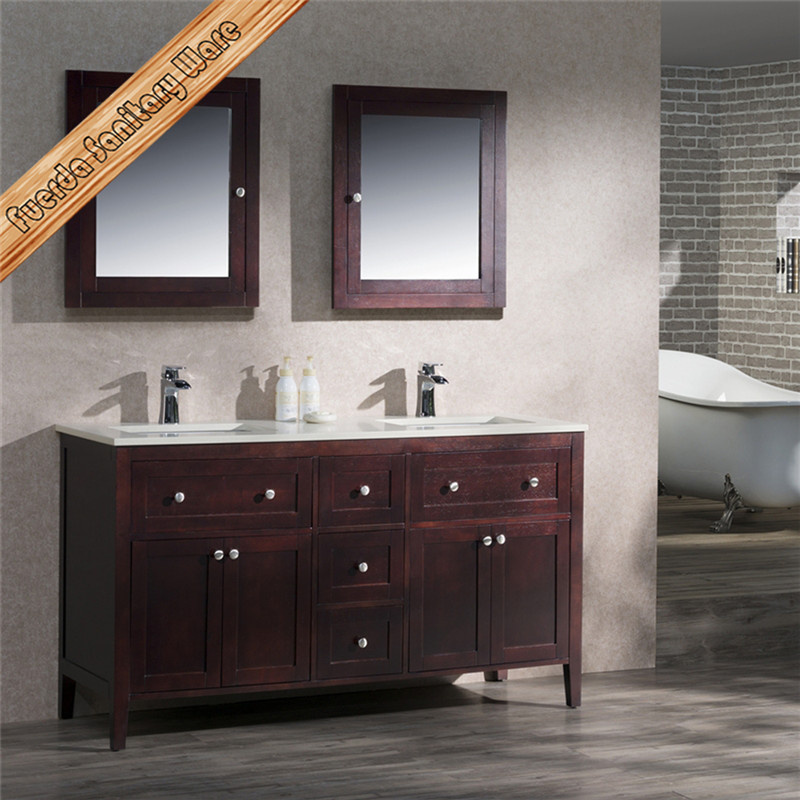 Fed-1962A Modern Style Cheap Solid Wood Bathroom Vanities