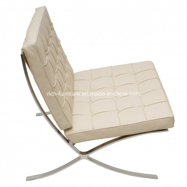Modern Italian Leather Hotel Barcelona Lounge Chair