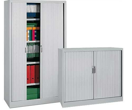 Metal Roller Filing Cabinet with Adjustable Shelves