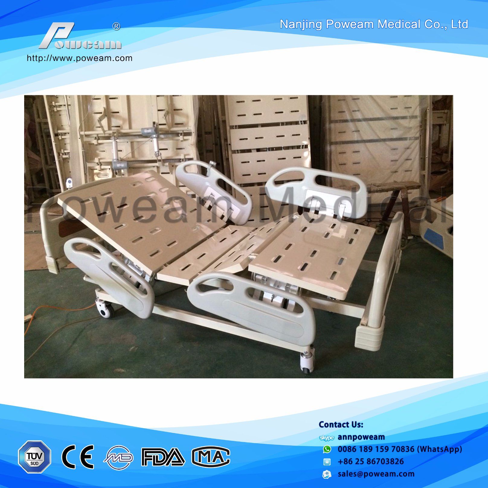 Top Sell Electric Adjustable 5-Function Hospital ICU Bed Price