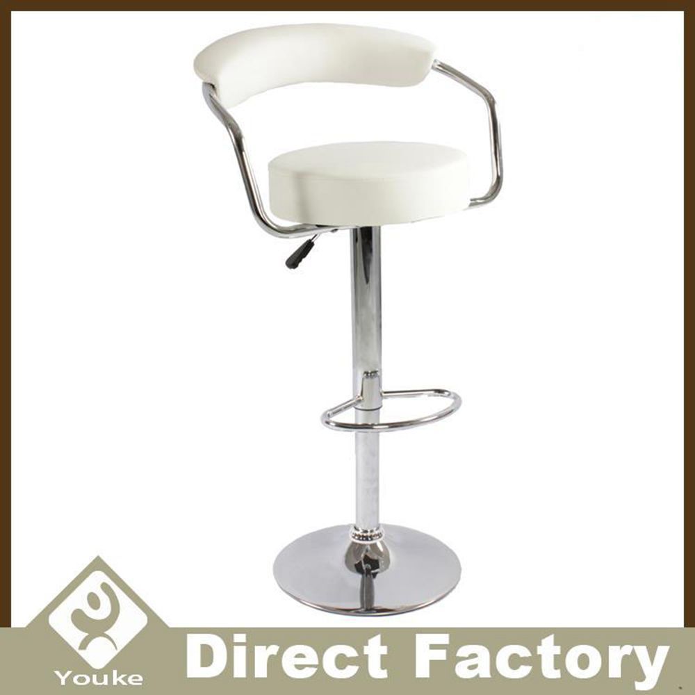 Modern Appearance Adjustable Bar Stool with Metal Base