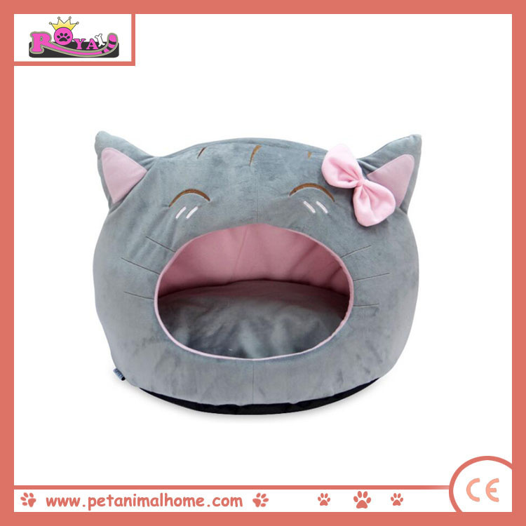Cartoon Lovely Cat Pet Bed in Gray