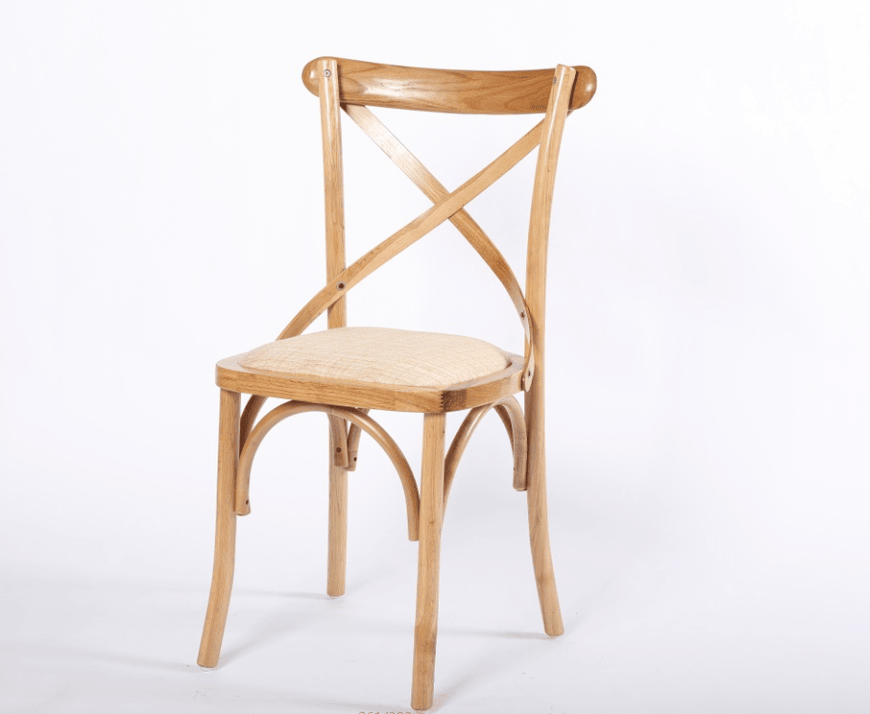 Oak Wood Cross Back Chair for Restaurant