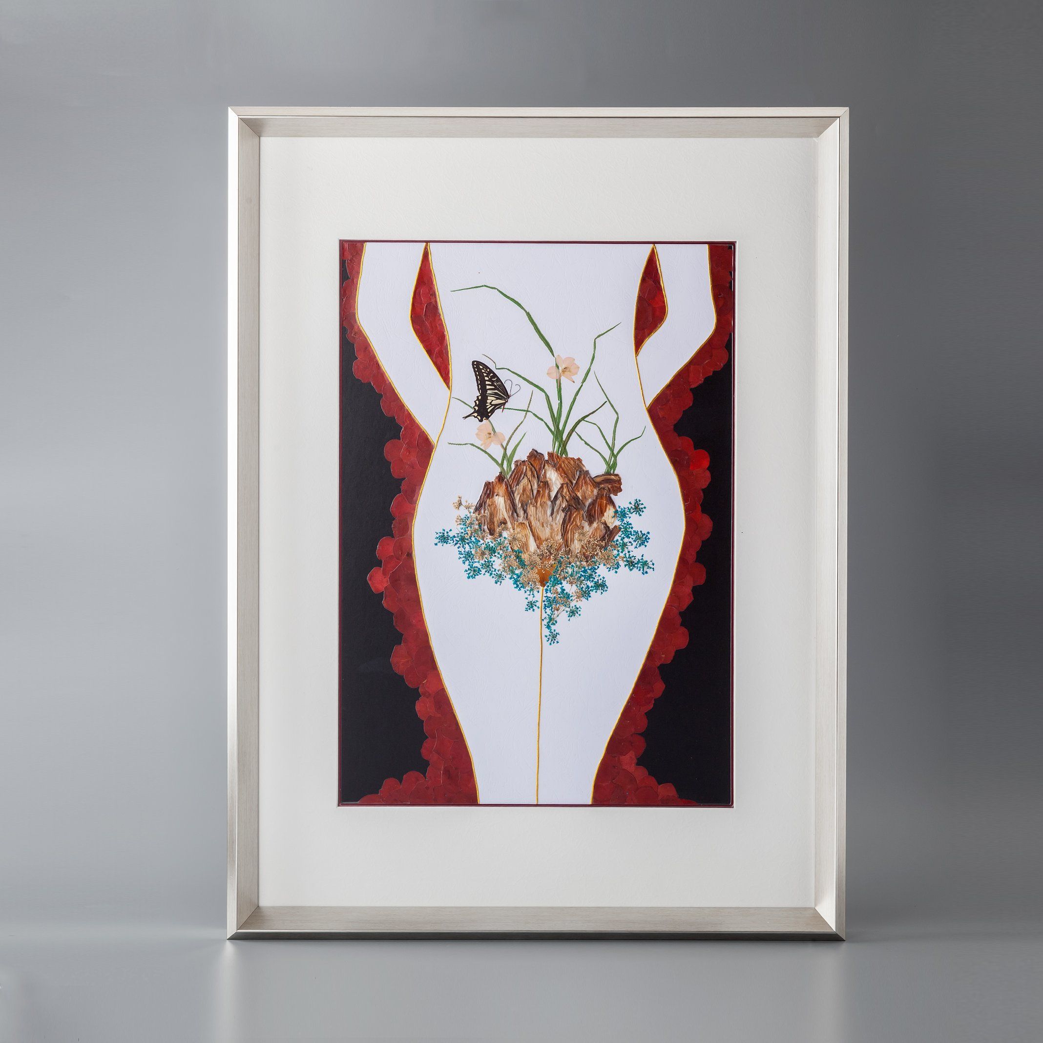 Pressed Flower Art Wall Painting for Home Decoration