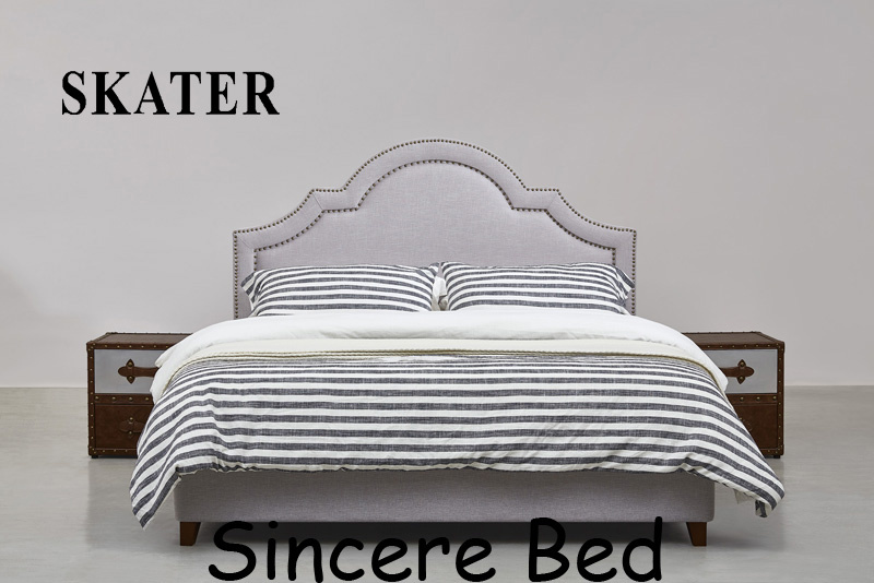 American Style Bedroom Furniture Fabric Bed