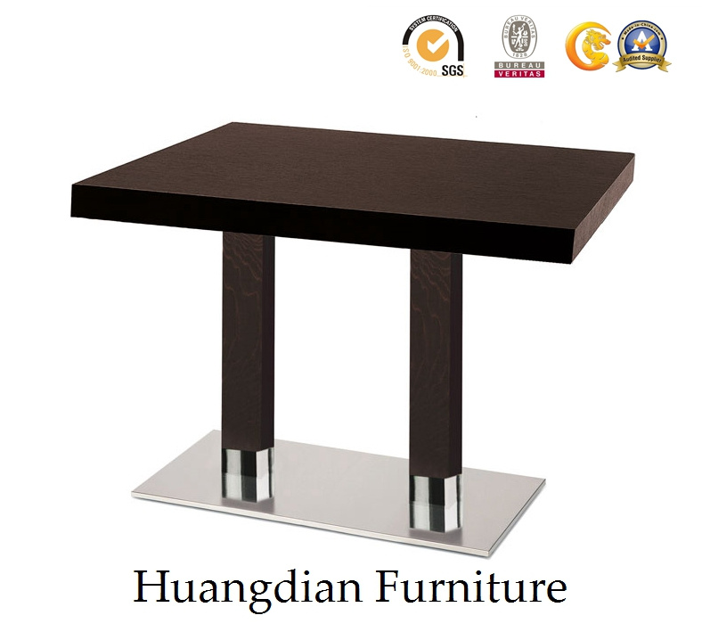 Rectangle 4 Seater Wooden Restaurant Dining Table (HD057)