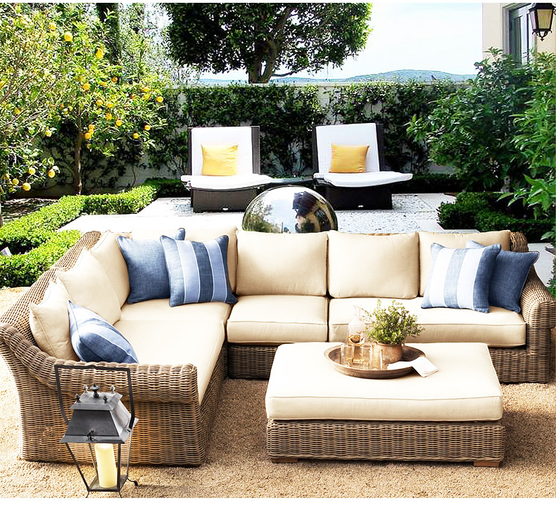 2017 PE Rattan Outdoor Garden Sofa (S349)