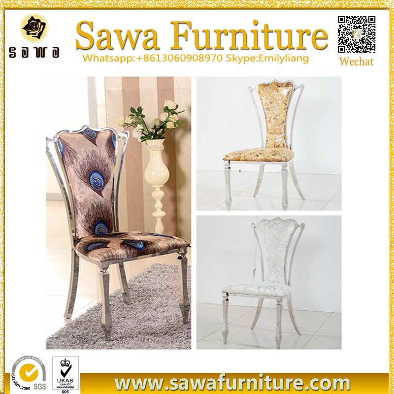 Modern Stainless Steel Legs Dining Chair