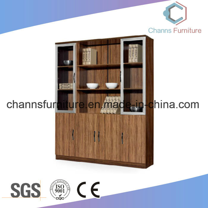 Two Glass Door Modern Furniture File Office Cabinet with Display Shelves