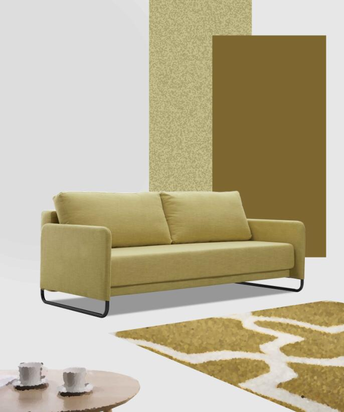 Modern Furniture Fabric Three Seats Sofa Bed
