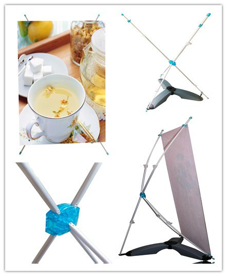 Outdoor X Banner Connected with Plastic Water-Filled Base (DW-ZSB-X)