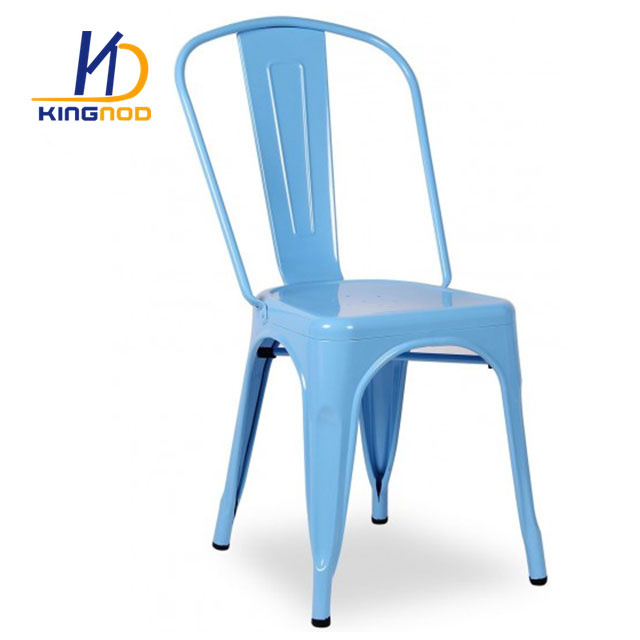 Industrial Cafeteria Stackable Vintage Metal Dining Tolix Chair