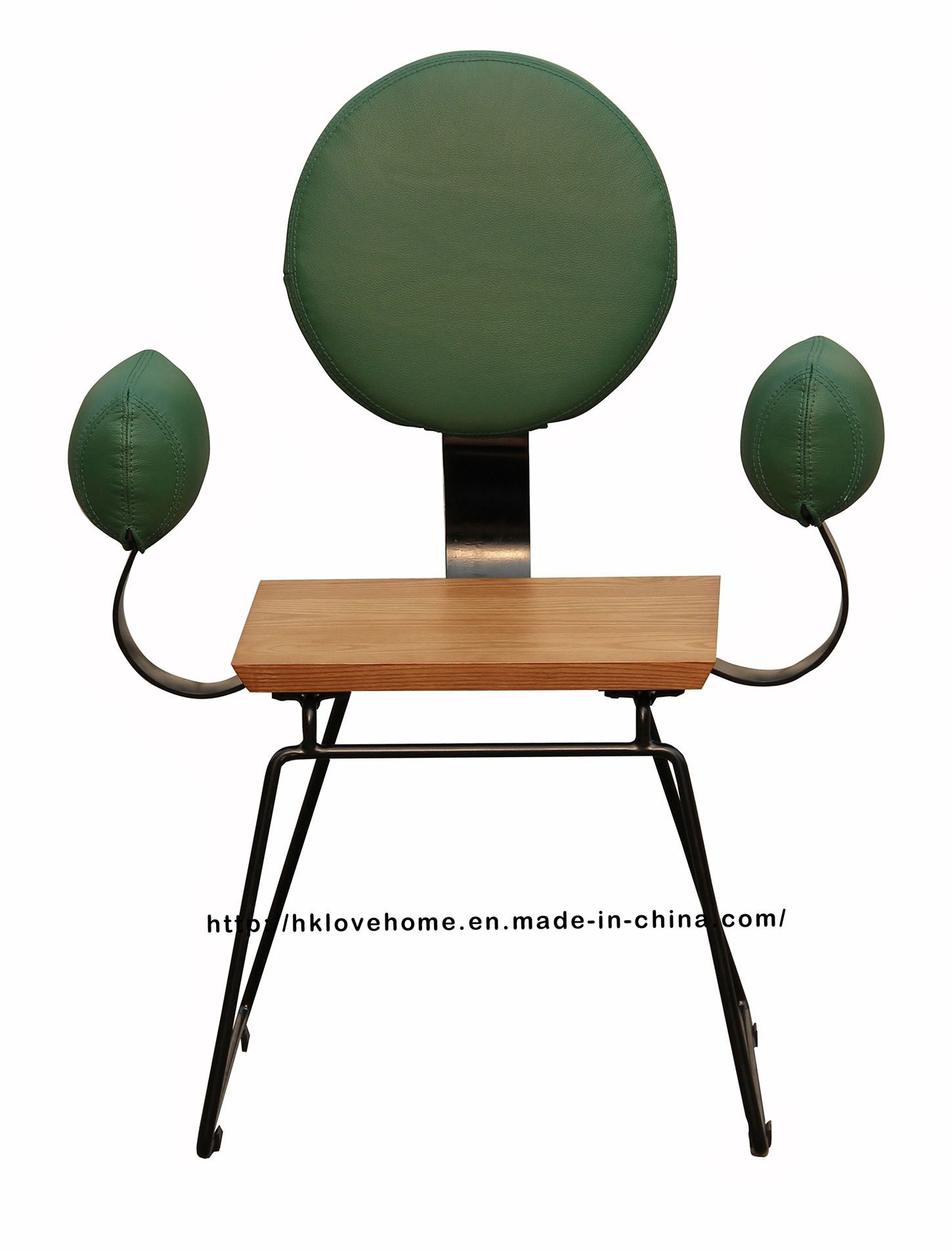 Modern Dining Coffee Restaurant Armchair Metal Wire Upholstered Chairs