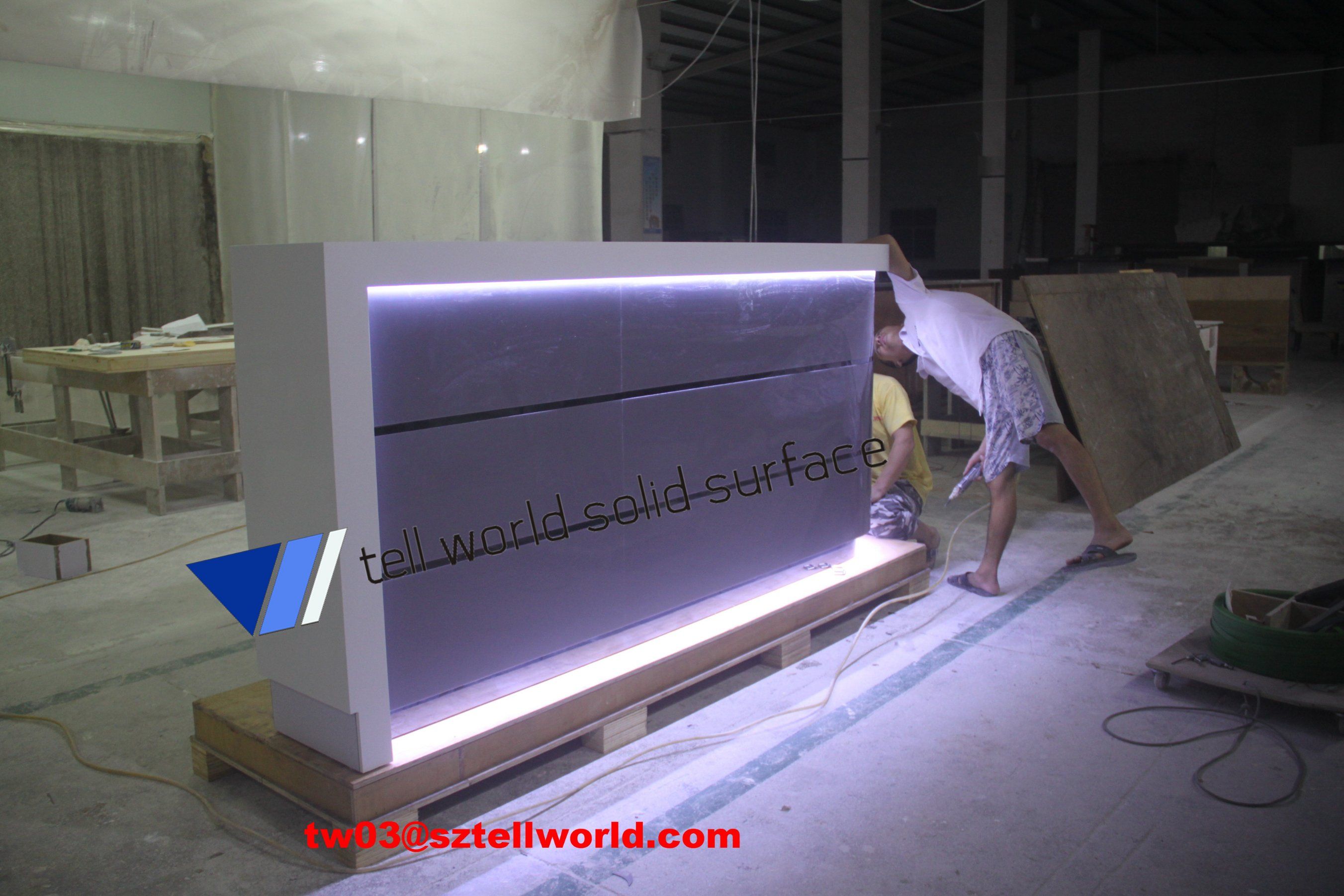 Coffee Shop Ready Made Solid Surface Bar Counter Wine Bar Counter