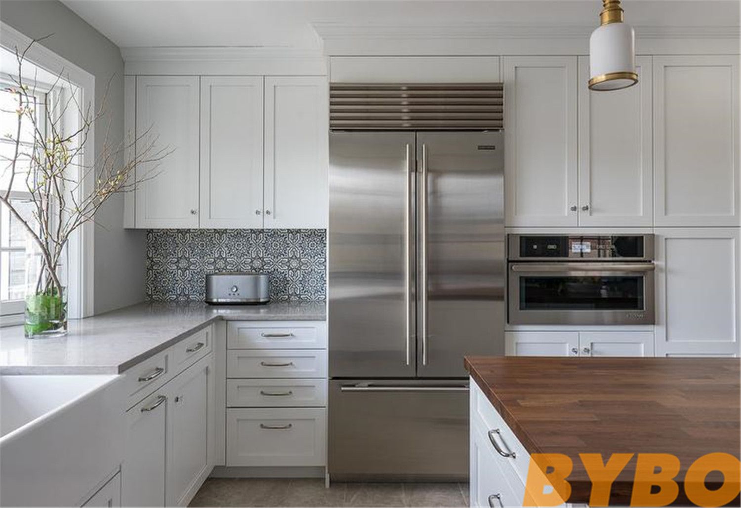 Modern Luxury Wood Kitchen Cabinet (BY-L-118)