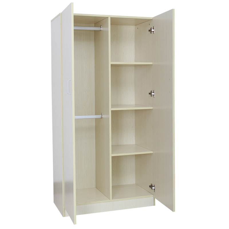 Customizable Simple 2 Doors White Wardrobe
