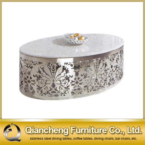 Oval Shape Marble Coffee Table