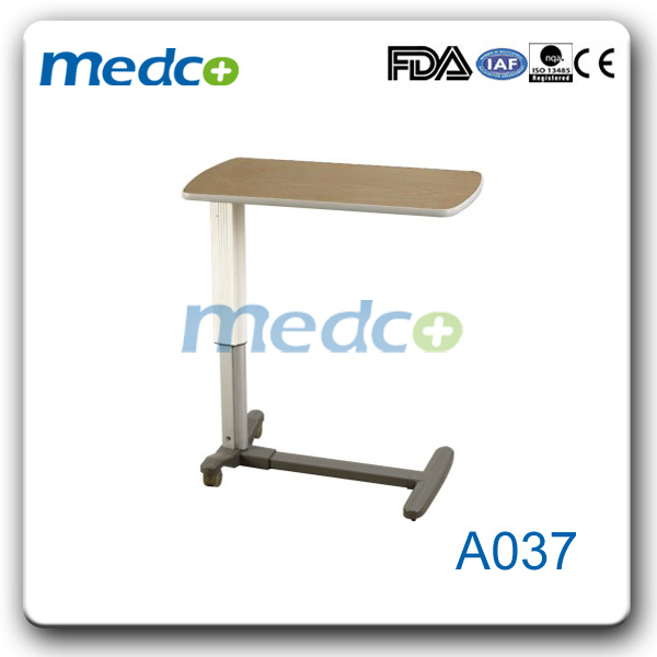 Height Adjustable Hospital Over Bed Table