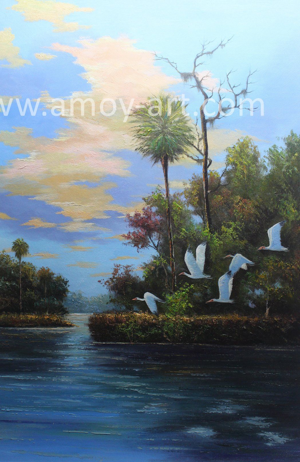 Florida Landscape Oil Paintings on Canvas for Home Decoration