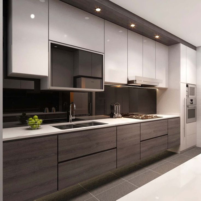 Fashion Kitchen Cabinet High Gloss Kitchen Cabinet Kitchen