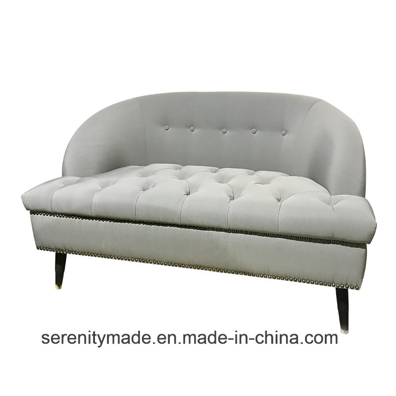 Living Room Modern Sofas with Wooden Legs and Bottom Tufted