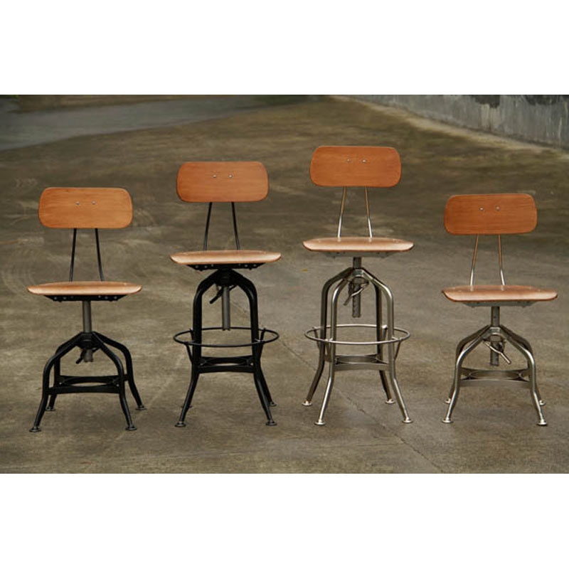 Morden Industrial Dining Vintage Toledo Wooden Chairs Barstools