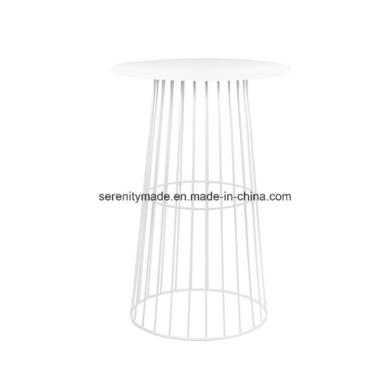 Powder Coated Outdoor Metal Frame Bar Coffee Table