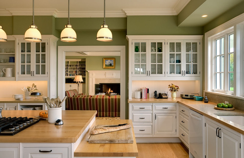 Solid Rubber Wood Commercial Kitchen Cabinet