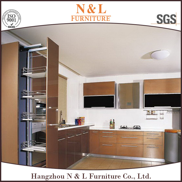 Manufacturer L Shaped Piano Lacquer Wood Kitchen Furniture