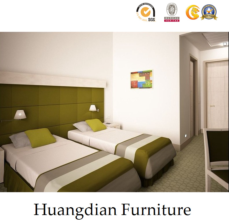 Elegant 4 Star Customized Wooden Hotel Bedroom Furniture (HD419)