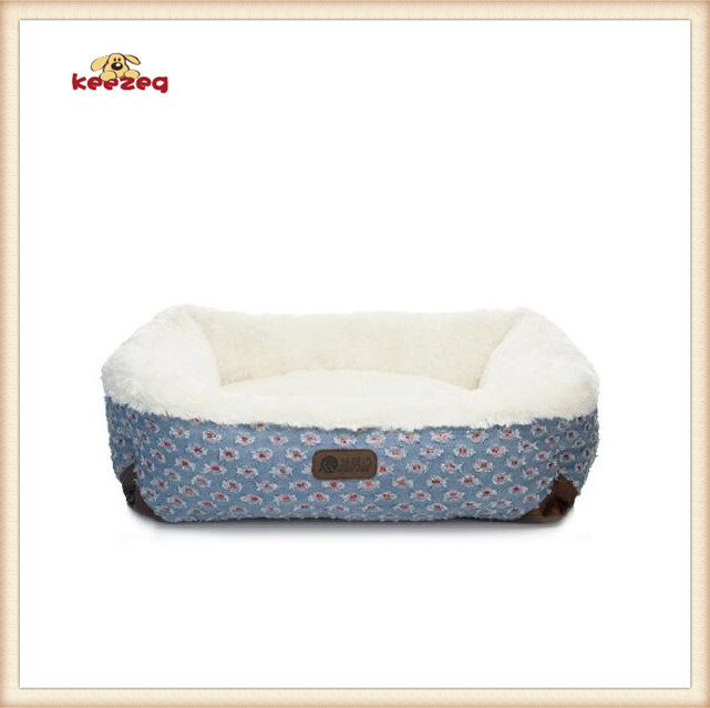 Fashionable Denim Pet House Dog Bed
