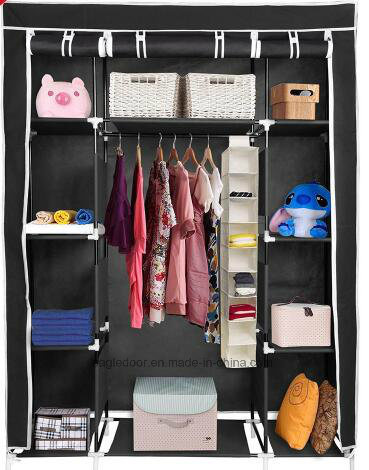 Modern Simple Wardrobe Household Fabric Folding Cloth Ward Storage Assembly King Size Reinforcement Combination Simple Wardrobe (FW-49B)