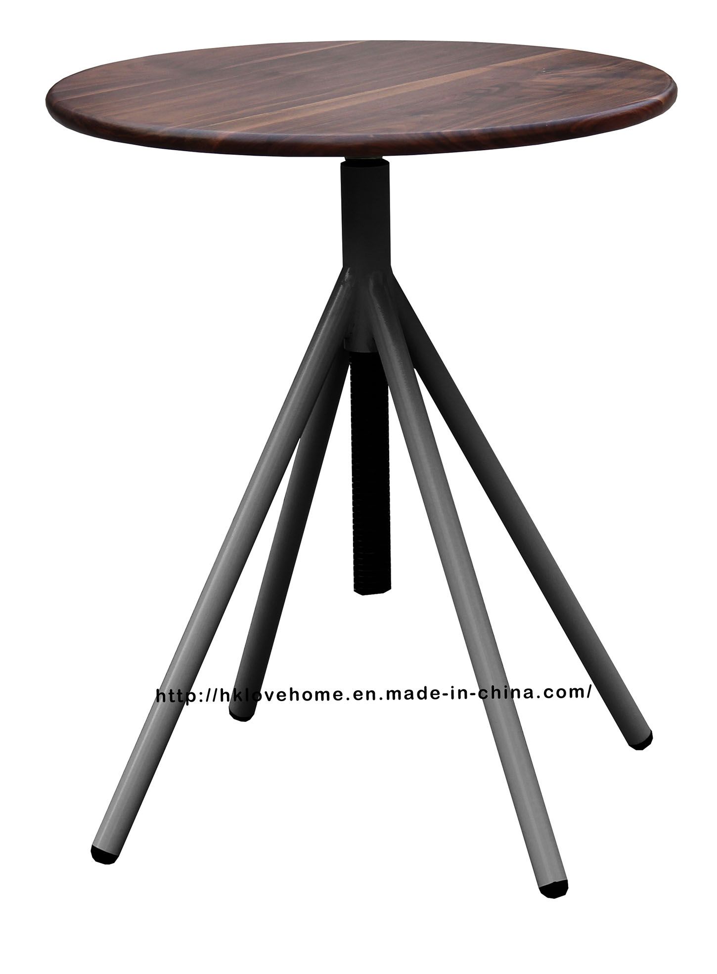 Industrial Metal Restaurant Wooden Vintage Swivel Gray Dining Table