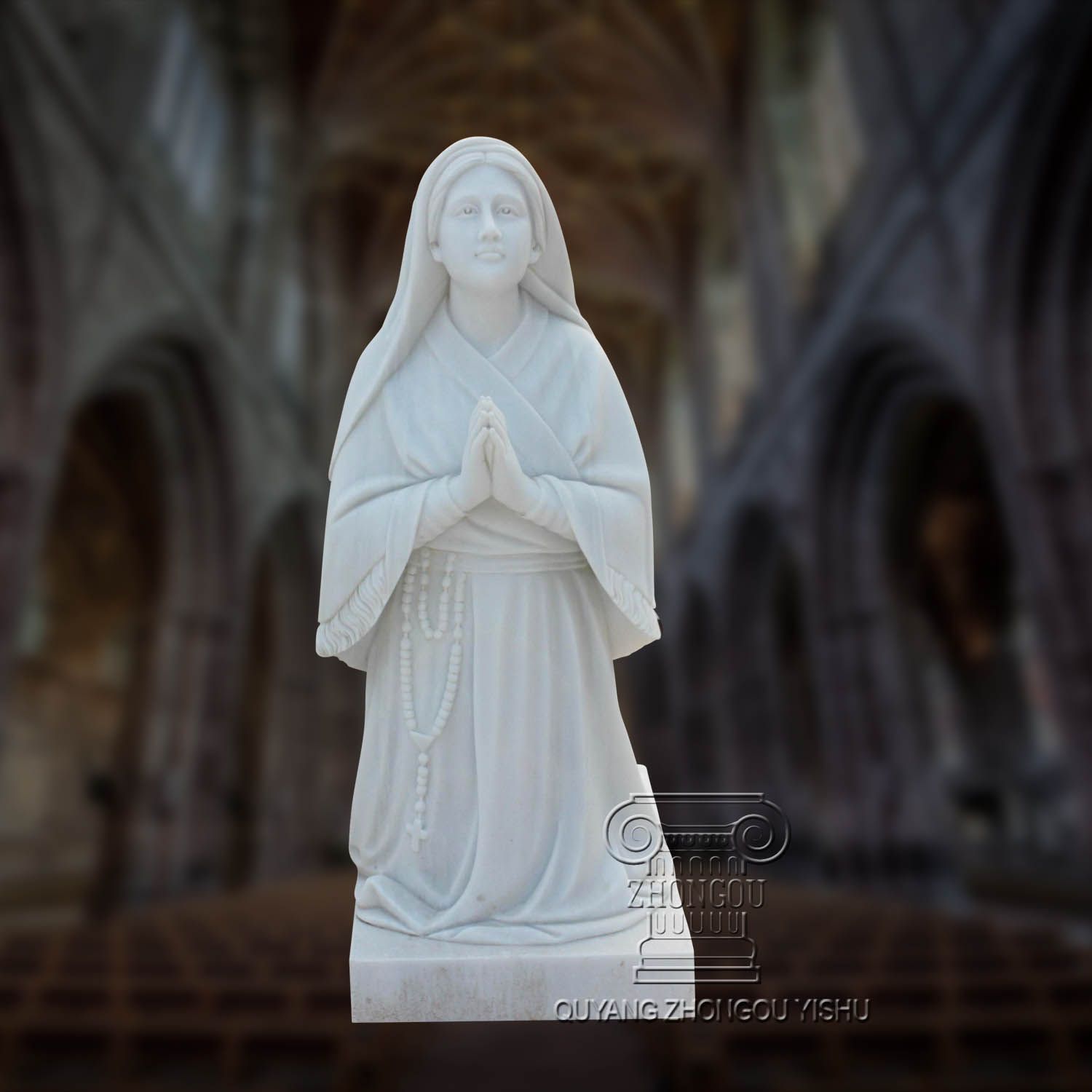 Exquisite Marble Religious Statue T-6421