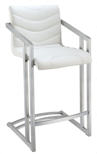 Leather High Back Armrest Bar Chair