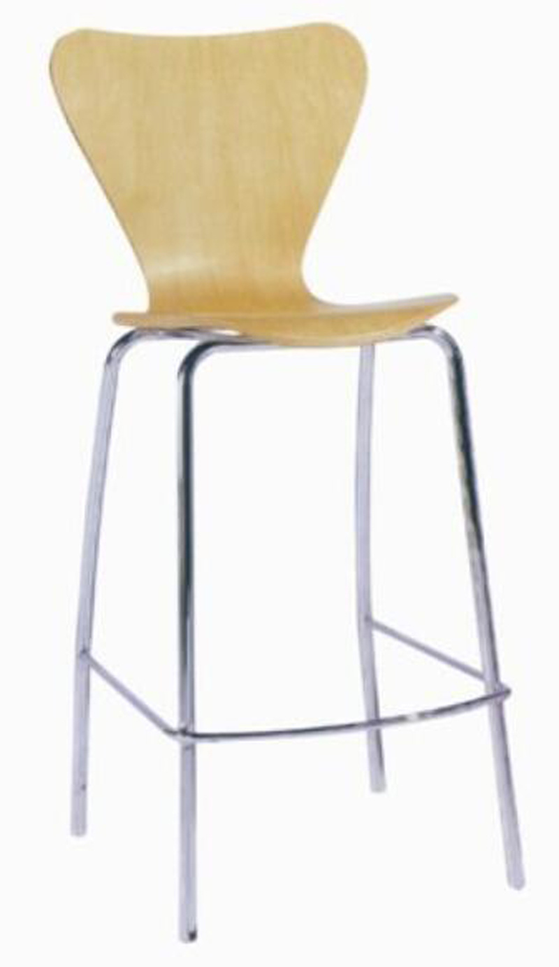 Cafeteria Furniture Restaurant Bent Plywood Bar Chairs (WD-06051)