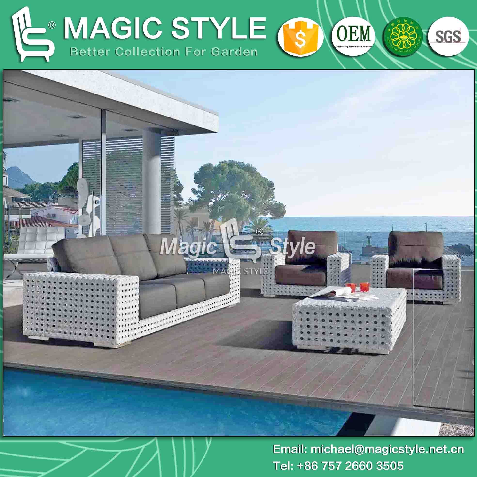 High Quality Sofa Set Outdoor Wicker Sofa Garden Modern Sofa Set Rattan Sofa Set (Magic Style)