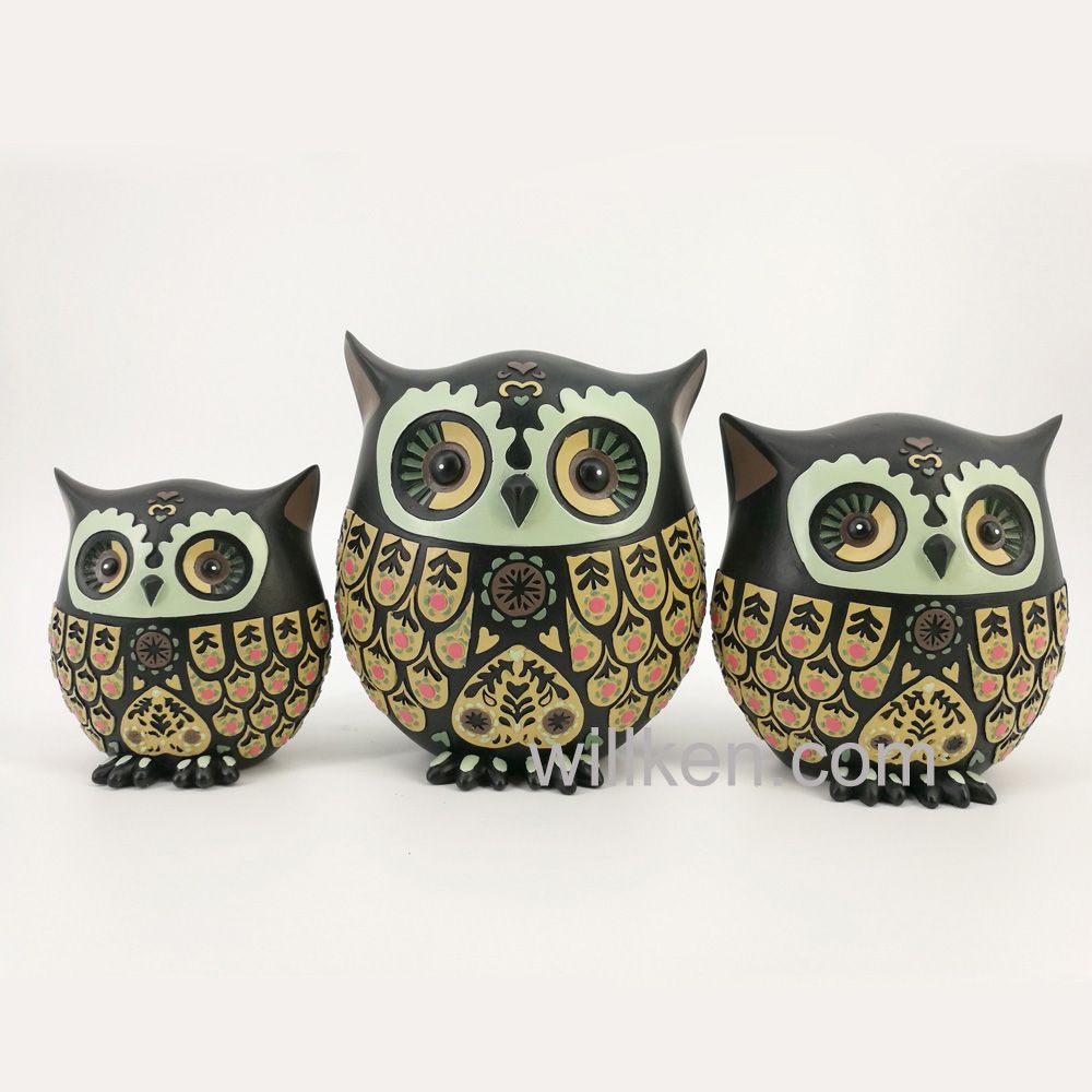 Lifelike Craft Gift Animal Sculpture Resin Owl Statue